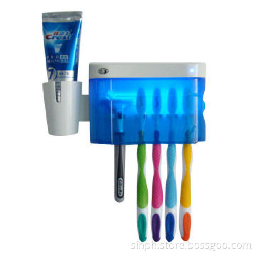 Family UV-C Plastic Toothbrush Sterilizing Case with Translucent Cover